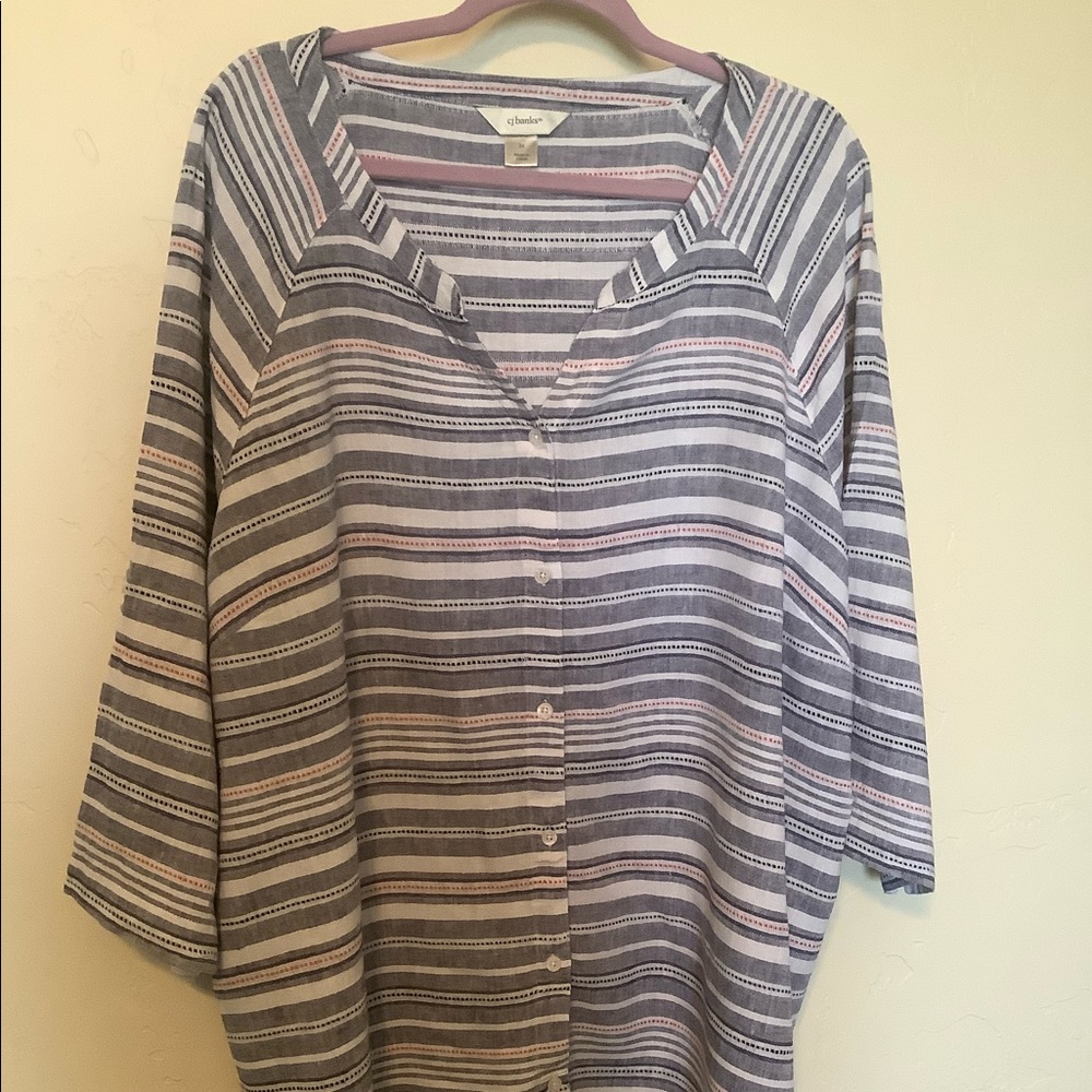 CJ BANKS LINEN SHIRT